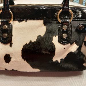 Cavalcanti Animal  Print Paten Leather Handbag